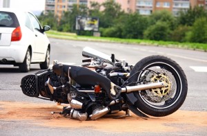 Orange County motorcycle accident lawyer - Fallen motorcycle