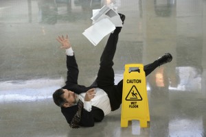 California Personal Injury Attorney - man falling on wet floor