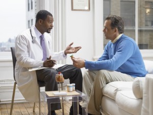 California Premises Liability Lawyer - doctor talking to patient in-house