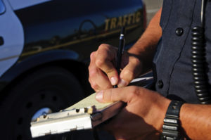 Police Office Writing Ticket