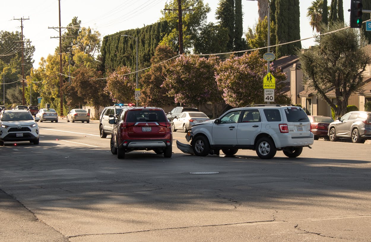 Santa Ana, CA - Four Hospitalized Following Two-Car Collision on The City Dr at Chapman Ave & I-5